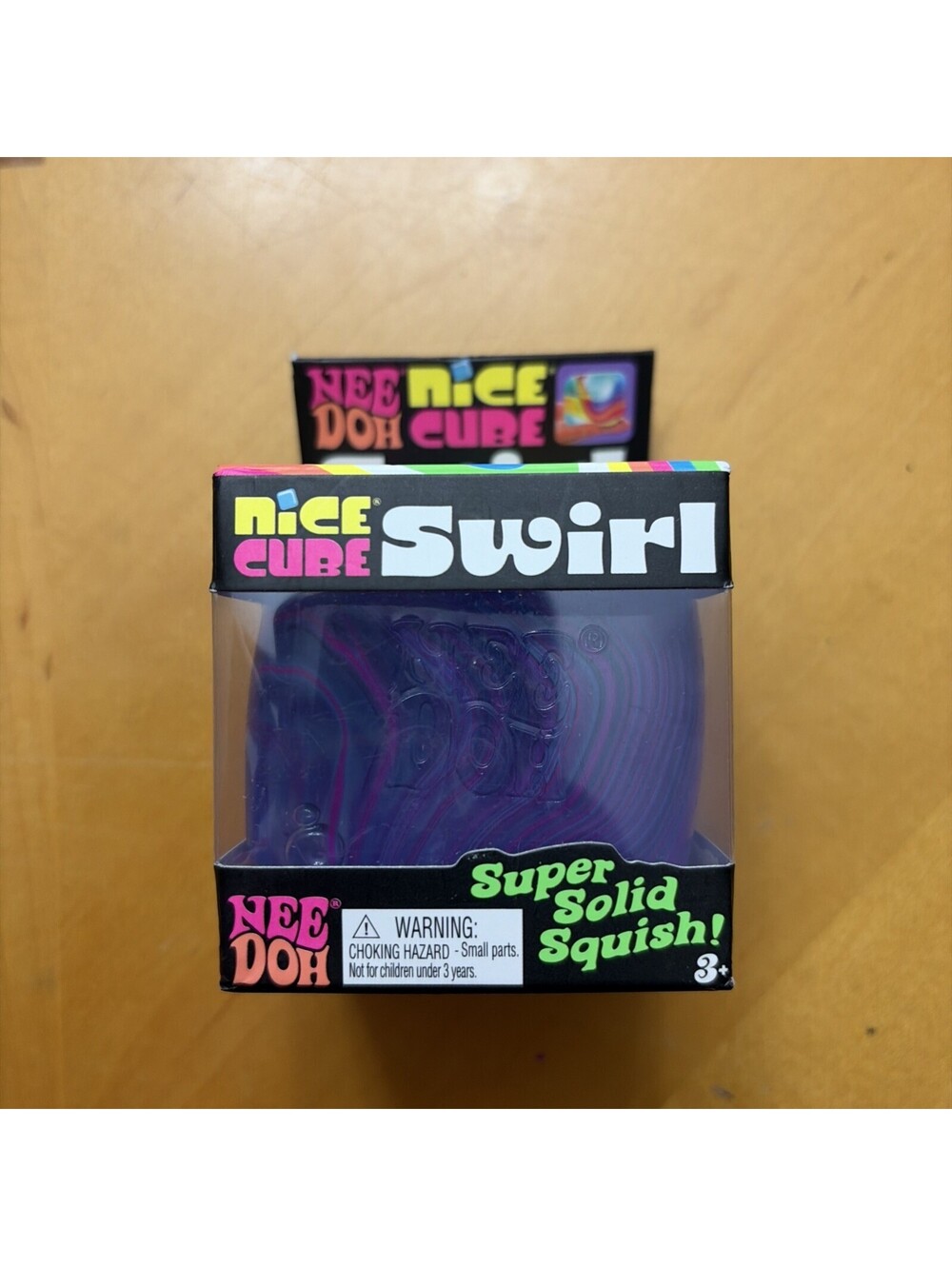 Nee Doh Nice Cube Swirl Super Solid Squish! Purple Pink Blue Authentic NeeDoh